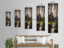 Forest Pathway, Black and White Nature Art, Autumn Trees Painting, Woodland Scene, Rustic Landscape, Living Room Wall Art, Canvas Print