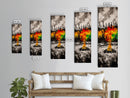 Forest Campfire, Fall Wall Art, Wilderness Painting, Framed Canvas Print, Rustic Home Decor, Warm Autumn Art, Cabin Living Room Decor