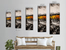 Autumn Forest, Mountain Landscape, Rustic Wall Art, Canvas Print, Fall Home Decor, Cozy Cabin Artwork, Nature Painting, Earthy Wall Accent