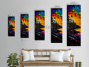Lighthouse Sunset, Coastal Landscape, Nautical Art, Canvas Print, Colorful Seascape, Ocean Wall Art, Beach House Decor, Vibrant Wall Art