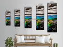 Mountain Reflection, Nature Landscape, Lake Scene, Canvas Print, Blue and Green Wall Art, Outdoor Adventure Art, Living Room Decor