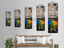 Rainbow Reflection, Colorful Landscape, Abstract Painting, Framed Canvas Print, Modern Wall Art, Office Decor, Unique Gift