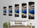 Lake View, Mountain Reflection, Black and White Art, Framed Canvas Print, Cabin Decor, Nature Inspired, Peaceful Wall Art