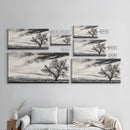Lone Tree, Monochrome Landscape, Dramatic Sky, Framed Canvas Print, Moody Wall Art, Nature Scene, Modern Rustic Decor, Entryway Wall Art