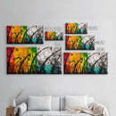 Colorful Abstract, Bold Nature, Autumn Tones, Framed Canvas Print, Modern Home Decor, Boho Art, Large Statement Piece, Living Room Art