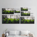 Forest Ferns, Nature Wall Art, Green Botanical, Framed Canvas Print, Modern Rustic Decor, Living Room Artwork, Biophilic Interior Design
