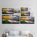 Vibrant Abstract, Modern Painting, Colorful Landscape, Framed Canvas Print, Living Room Wall Art, Bold Statement Piece, Home Decor
