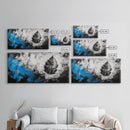Black Leaf, Abstract Nature Art, Monochrome Wall Art, Canvas Print, Modern Minimalist Decor, Office Wall Art, Boho Art