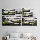 Misty Marsh, Green Landscape, Nature Lover Art, Framed Canvas Print, Serene Wall Art, Living Room Art, Minimalist Decor