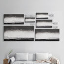 Foggy Ocean, Misty Beach, Black and White Minimalist, Canvas Print, Modern Wall Art, Bedroom Decor, Neutral Tones, Serene Seascape