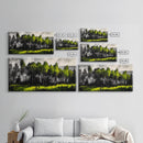 Misty Forest, Dark Green, Woodland Print, Nature Wall Art, Large Framed Artwork, Rustic Cabin Decor, Wilderness Painting, Moody Wall Art