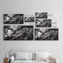 Timber Rattlesnake, Wildlife Artwork, Black and White Nature Art, Rustic Home Decor, Forest Animal Print, Living Room Art, Canvas Print