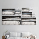 Stormy Beach, Coastal Landscape, Black and White Ocean Art, Moody Seascape, Nautical Home Decor, Modern Minimalist Art, Canvas Print