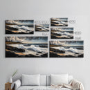 Stormy Waves, Dramatic Seascape, Moody Sky, Framed Canvas Print, Beach House Art, Living Room Wall Art, Modern Coastal Decor