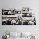 Majestic Horse, Western Wall Art, Black and White Canvas Print, Farmhouse Decor, Rustic Equestrian Art, Living Room Statement Piece