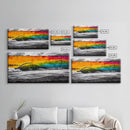 Colorful Wave, Tropical Sunset, Surf Art, Canvas Print, Beach Wall Art, Coastal Decor, Vibrant Ocean Painting, Framed Canvas Print, Large Wall Art