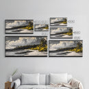 Castle Beach, Coastal Wall Art, European Landscape, Scenic Seascape, Travel Art, Historic Home Decor, Framed Canvas Print, Living Room Art