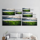 Ocean Waves, Beach Grass, Coastal Landscape, Serene Wall Art, Nature Inspired Home Decor, Framed Canvas Print, Living Room Art