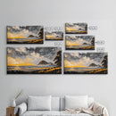 Sunset Beach, Golden Hour, Seaside Landscape, Canvas Print, Coastal Home Decor, Serene Ocean Art, Bedroom Wall Decor, Contemporary Art