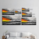 Sunset Over Mountains, Dramatic Sky, Nature Art, Colorful Landscape, Bold Wall Decor, Statement Piece, Living Room, Canvas Print