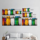 Colorful Boats, Abstract Nautical, Coastal Wall Art, Vibrant Painting, Modern Home Decor, Bold Statement, Beach House, Framed Canvas Print