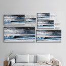 Stormy Ocean, Dramatic Seascape, Blue Waves, Coastal Decor, Moody Beach Art, Modern Wall Decor, Large Statement, Framed Canvas Print