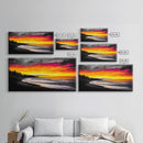 Beach Sunset, Coastal Art, Vibrant Seascape, Bold Canvas Print, Tropical Wall Art, Living Room Decor, Sunset Painting, Abstract Art