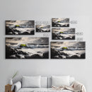 Stormy Sea, Coastal Waves, Nature Painting, Dramatic Seascape, Beach House Art, Framed Canvas Print, Living Room Decor, Ocean Landscape