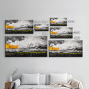 Sunset Seascape, Coastal Wall Art, Modern Beach Decor, Ocean Painting, Large Framed Canvas Print, Living Room Art, Minimalist Art