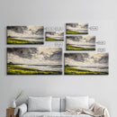 Seaside Serenity, Stormy Ocean, Beach Wall Art, Nature Inspired Decor, Moody Coastal Scene, Yellow Grass, Living Room Artwork, Canvas Print