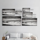Monochrome Ocean, Rolling Waves, Black and White Beach Art, Framed Canvas Print, Minimalist Seascape, Coastal Wall Decor, Bedroom Art