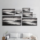 Serene Waters, Mountain Lake, Foggy Landscape, Canvas Print, Black and White Art, Minimalist Home Decor, Rustic Cabin Wall Art, Office Art