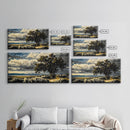 Solitary Tree, Dramatic Sky, Western Landscape, Rustic Nature, Southwest Art, Framed Canvas Print, Living Room Decor, Bold Earthy Painting