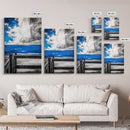 Ocean View, Coastal Art, Blue Sky, Beach Decor, Framed Canvas Print, Nautical Wall Art, Living Room Art, Modern Art, Beach House Wall Art
