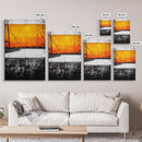 Sunset Sailboat, Nautical Art, Coastal Wall Decor, Warm Color Palette, Abstract Seascape, Modern Ocean Art, Vibrant Painting, Canvas Print