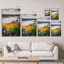 Modern Abstract Landscape, Unique Nature Scene, Rustic Farmhouse Wall Decor, Minimalist Home Gift, Framed Canvas Print