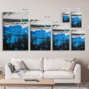Ocean Waves, Abstract Seascape, Blue Wall Art, Coastal Decor, Modern Nautical, Large Wall Art, Living Room, Canvas Print, Gift Idea