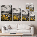 Elk Herd, Autumn Field, Wildlife Wall Art, Canvas Print, Rustic Home Decor, Cabin Aesthetic, Mountain Scene, Nature Photography