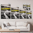 Abstract Reflection, Mountain Lake, Fall Colors, Framed Canvas Print, Nature Inspired Art, Modern Wall Decor, Dining Room Art