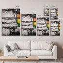 Palm Tree, Coastal Abstract, Beach Landscape, Framed Canvas Print, Tropical Wall Art, Black and White Painting, Modern Home Decor
