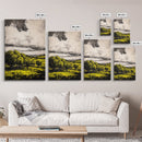 Rolling Hills, Countryside Scene, Golden Fields, Framed Canvas Print, Rustic Farmhouse Decor, Living Room Wall Art, Autumn