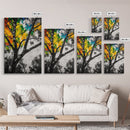 Autumn Tree, Colorful Wall Art, Vibrant Home Decor, Modern Nature Painting, Boho Wall Print, Seasonal Aesthetic, Canvas Print