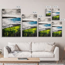 Coastal Serenity, Ocean View, Beach Horizon, Framed Canvas Print, Seascape Art, Modern Home Decor, Nautical Wall Art, Office Decor