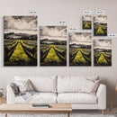 Vineyard Path, Rolling Hills, Rustic Landscape, Canvas Print, Country Farmhouse Art, Kitchen Wall Decor, Wine Lover Gift, Fall Vibes
