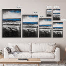 Ocean Waves, Minimalist Coastal Art, Seaside Wall Decor, Contemporary Beach Scene, Modern Home Artwork, Canvas Print