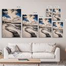 Rolling Waves, Serene Beach Wall Art, Coastal Home Decor, Nautical Aesthetic, Peaceful Ocean Print, Framed Canvas Print, Modern Seascape