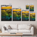 Vibrant Sunset, Golden Horizon, Abstract Landscape, Fall Wall Decor, Textured Nature Art, Framed Canvas Print, Modern Home Art