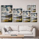 Beach Surf Shack, Tropical Art, Coastal Wall Decor, Nautical Framed Canvas Print, Surfing Gift, Ocean Sunset, Living Room Art