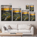 Mountain Sunset, Wilderness Landscape, Nature Wall Art, Outdoor Adventure Print, Framed Canvas Print, Living Room Decor, Cabin Aesthetic