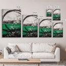 Abstract Horizon, Green and Black Art, Minimalist Canvas Print, Modern Office Decor, Bold Artwork, Statement Piece, Contemporary Home